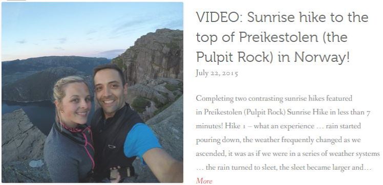 VIDEO: Sunrise hike to the top of Preikestolen (the Pulpit Rock) in Norway! by thewelltravelledman.com