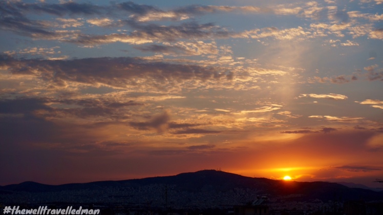thewelltravelledman a is for athens sunset