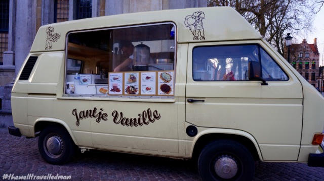 Bruges old town - The most incredible waffle van you can visit!